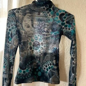 Patterned Long Sleeve Top
